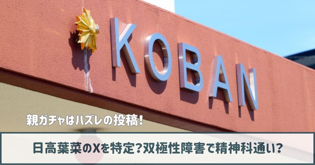 【画像】日高葉菜のXを特定？双極性障害で精神科通い？親ガチャはずれの投稿！